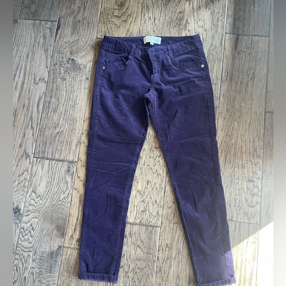 Purple corduroy jeans size 9